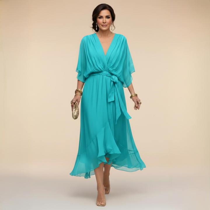 Arabella | Abito dalla linea fluida con scollo a V