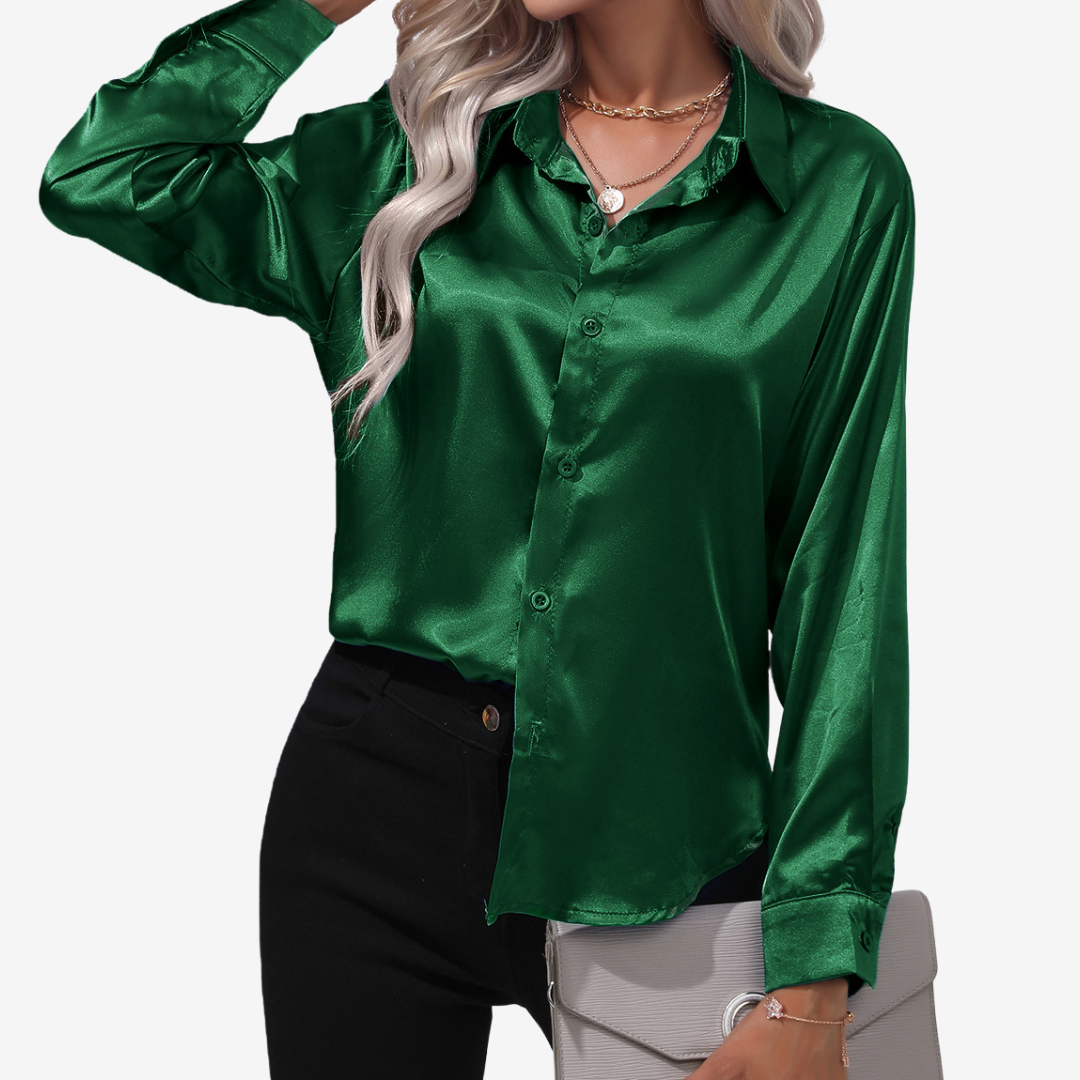 Alvira™ Elegante camicia di seta