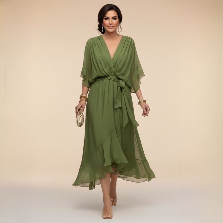 Arabella | Abito dalla linea fluida con scollo a V
