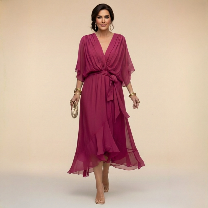 Arabella | Abito dalla linea fluida con scollo a V