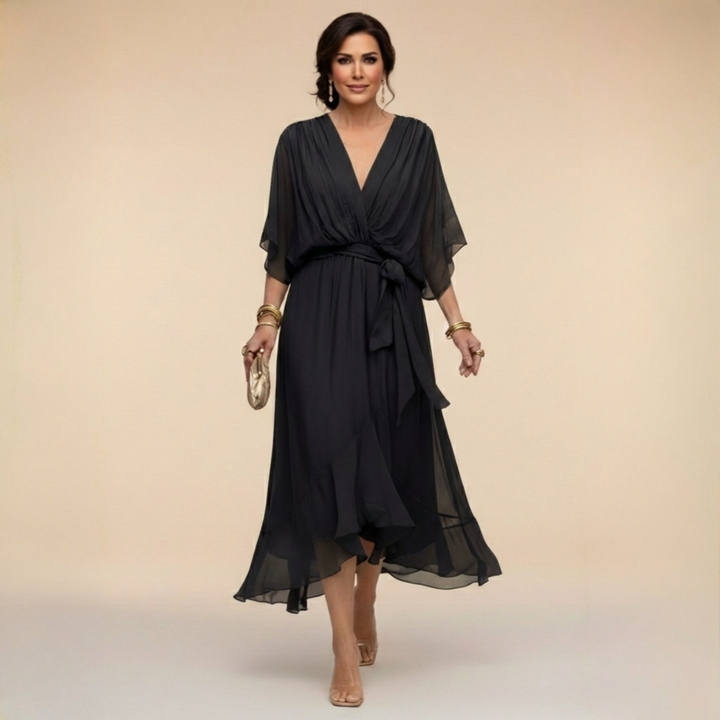 Arabella | Abito dalla linea fluida con scollo a V