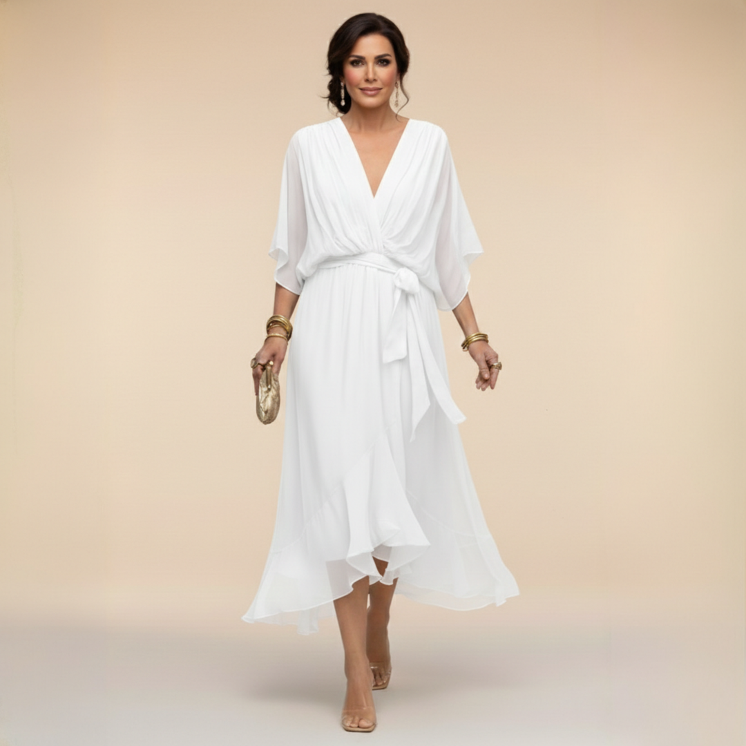 Arabella | Abito dalla linea fluida con scollo a V