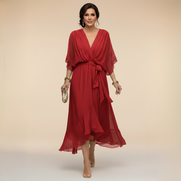 Arabella | Abito dalla linea fluida con scollo a V