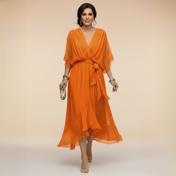 Arabella | Abito dalla linea fluida con scollo a V