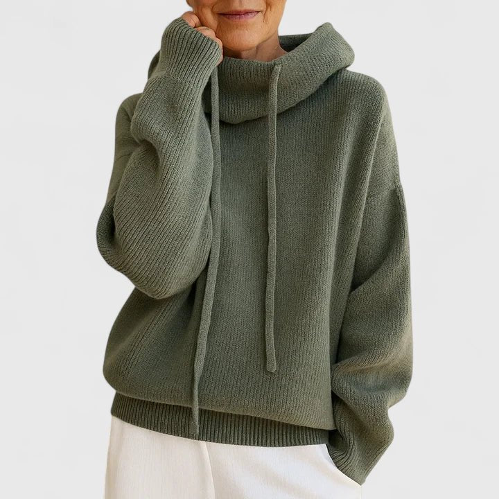 Marie | Maglione Cozy con Collo Alto e Cappuccio