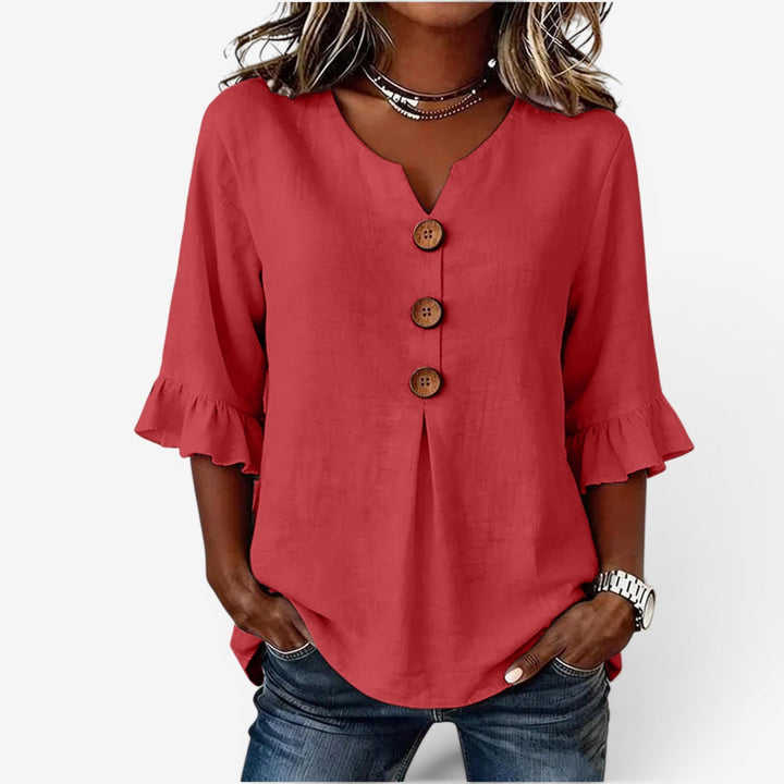 Amy™ Top scampanato con scollo a V