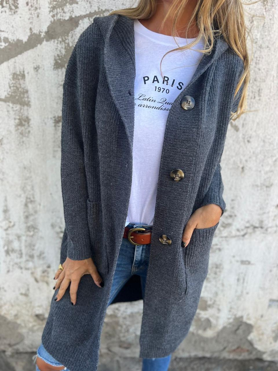 Marjorie – Cardigan Lungo Elegante a Maglia Morbida