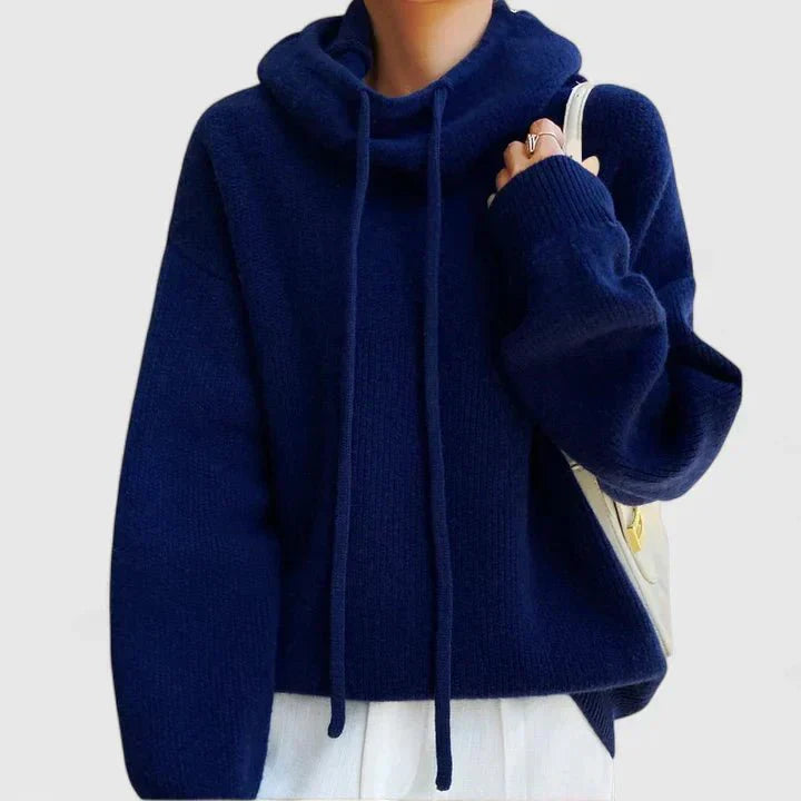 Marie | Maglione Cozy con Collo Alto e Cappuccio